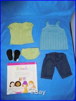 American Girl Sonali Meet Outfit Capris Tunic Tee Underwear Shoes & Book No Doll