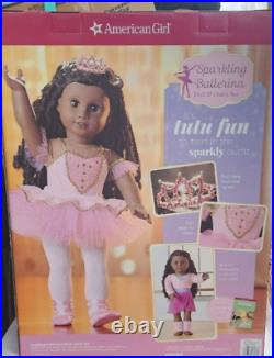 American Girl Sparkling Ballerina Doll & Outfit Set Dark Hair. New
