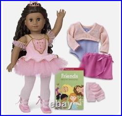 American Girl Sparkling Ballerina Doll + Outfit Set Dark Skin Truly Me