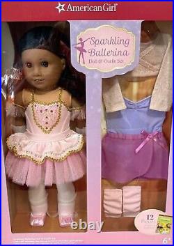 American Girl Sparkling Ballerina Doll + Outfit Set Dark Skin Truly Me