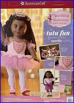 American Girl Sparkling Ballerina Doll + Outfit Set Dark Skin Truly Me