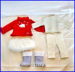 American Girl Sugar & Spice Baking Set, Snow outfit and sweater