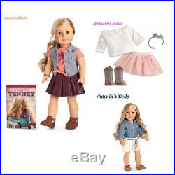 American Girl Tenney Grant Doll New WITH PICNIC OUTFIT & SPOTLIGHT OUTFIT