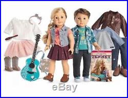 American Girl Tenney Grant, Logan Everet, Guitar, 2 Outfits And Hair Brush