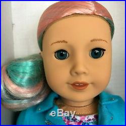 American Girl Truly Me # 88 Doll Original First Meet Outfit +Book Pink Blue Hair
