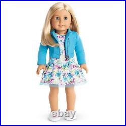 American Girl Truly Me Doll #22 Light Blond Hair Blue Eyes NIB Book Pierced Ears