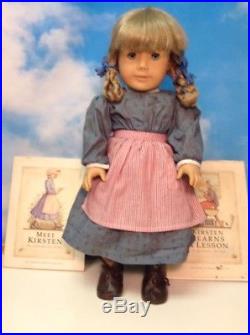 American Girl WHITE BODY KIRSTEN Doll PLEASANT COMPANY Meet Outfit