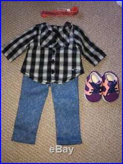 American Girl Z Yang Doll + Film Accessories + 2 outfits +Z's dog Popcorn