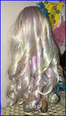 American Girl doll Custom Dream Beach Wig New AG Outfit Blue Eyes & Extras