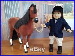 American Girl doll Felicity in Pleasant Company horseriding outfit horse Penny