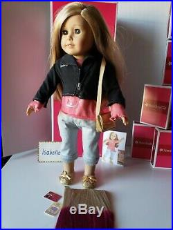 American Girl doll Isabelle in box with outfits and accessories Lot