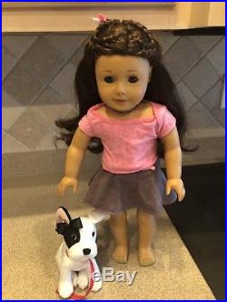 American Girl doll Just Like Me with dog and 6 outfits including ice skates and