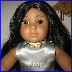 American Girl doll Kaya in a Handmade Outfit, Blk Shiny Hair Brn Eyes +Extra