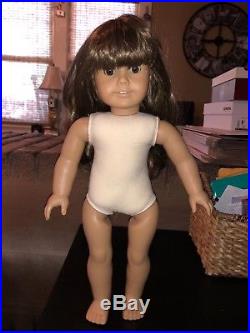 American Girl doll WHITE BODY Samantha with meet outfit, book, accessories RARE