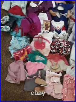 American Girl dolls, accessories, and clothing including many outfits EUC