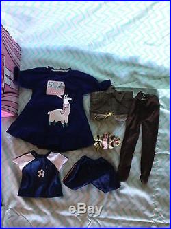 American Girl retired Caroline lot with outfits, books, horse, couch, carry case