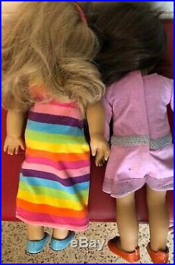 American Girls Lot Of 3 Dolls, Grace, Lea And Blonde Me Doll + Addtl outfits