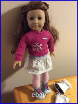 American girl doc Mia with ice skating outfit