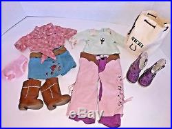 American girl doll Nicki caramel brown hair blue eyes Horse Riding Outfit Boots