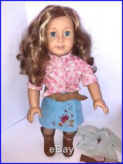 American girl doll Nicki caramel brown hair blue eyes Horse Riding Outfit Boots