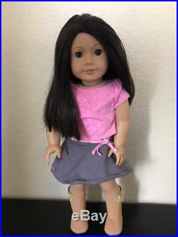American girl doll black hair brown eyes comes with many outfits / accessories
