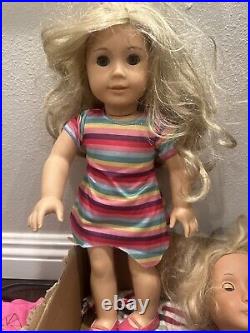 American girl dolls and Huge clothing lot Blonde Hair