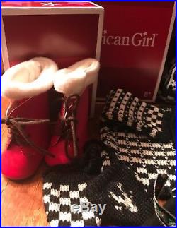 Authentic American Girl Doll Clothes KIRSTEN WINTER OUTFIT with Boxes RARE