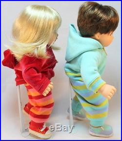 Bitty Baby Twins Boy And Girl American Girl Dolls With Htf Jog Outfits