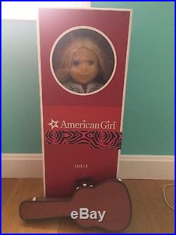 Bundle American Girl Doll Julie With Original Outift Book Guitar & 5 Outfits Shoes