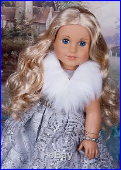 Custom American Girl Doll McKenna Caroline blond wig OOAK Journey doll outfit