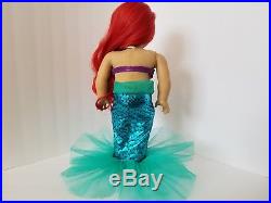 Custom American Girl Doll Mermaid Ariel, OOAK, Three 18 Inch Doll Outfits