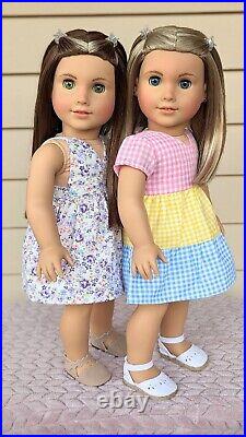 Custom American Girl Doll Nicki & Isabel Hoffman 90s Historical Twins