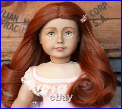 Custom OOAK American Girl Doll Rose Angel in Outfit Red Hair freckles Hazel Eyes