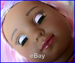Custom OOAK Kaya Base American Girl Doll Pastel Party Painted Eyelids Outfit Inc