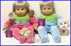 Dolls American Girl Bitty Baby Twins, Trundle Bed, 2 Outfits, PJ's Backpack Dog