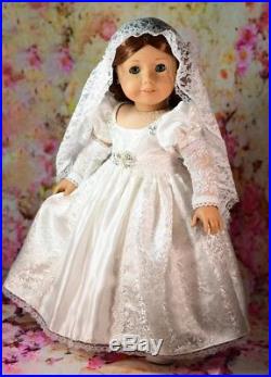 Fairy Tale Wedding Dress Coat Outfit for 18 American Girl Doll Princess