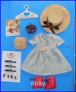 HTF Pleasant Co Kirsten Summer Fishing Set American Girl Outfit Pole Bait MORE