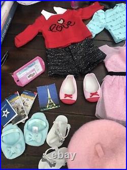 Huge lot American Girl Grace Thomas with Outfits, Bonbon Dog, Suitcase And More
