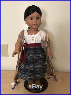 Josefina American Girl Doll Lot with Stand 4 Outfits Box Hangers Accessories 1997