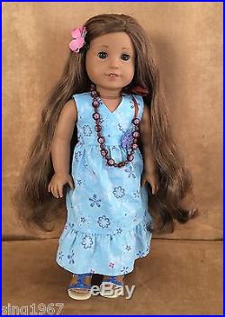 Kanani Doll American Girl of the year Complete meet outfit 2011 Hawaii dark skin
