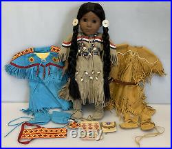 Kaya American Girl Doll with 3 Outfits +Boots + Accessories Blue Pow Wow Retired