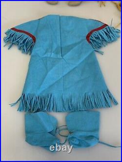 Kaya American Girl Doll with 3 Outfits +Boots + Accessories Blue Pow Wow Retired