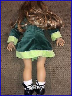 Kirsten Retired American Girl Doll Irish Dance Outfit Green Pre-Owned