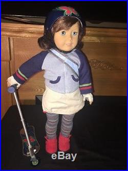 LINDSEY 1ST AMERICAN GIRL OF YEAR DOLL 2001 COMPLETE OUTFIT Helmet Scooter LOOK