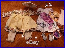 LOT American Girl Felicity Doll collection 25 outfits, 8 Pleasant Co. Retired