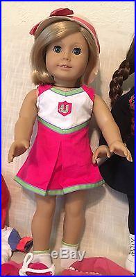 Lot 3 American Girl Dolls 18 MOLLY REBECCA KIT + Clothes Outfits Accs Retired