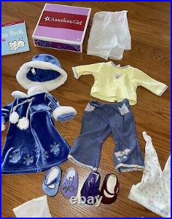 Lot Of 22 Vintage American Girl Bitty Baby Outfits Dresses-Shoes-book & AG Box