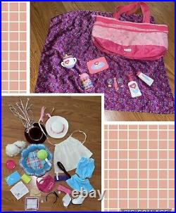 Lot Of American Girl Outfit, Hats, dog, bitty Baby, kits Purse & Accessories Bundle