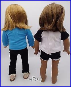Lot of Two American Girl Dolls 18 With Extra Outfits