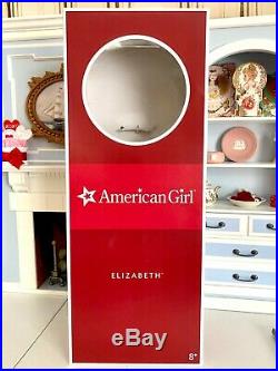 MINT American Girl Doll ELIZABETH with meet outfit, box, tag, HC book, earrings+